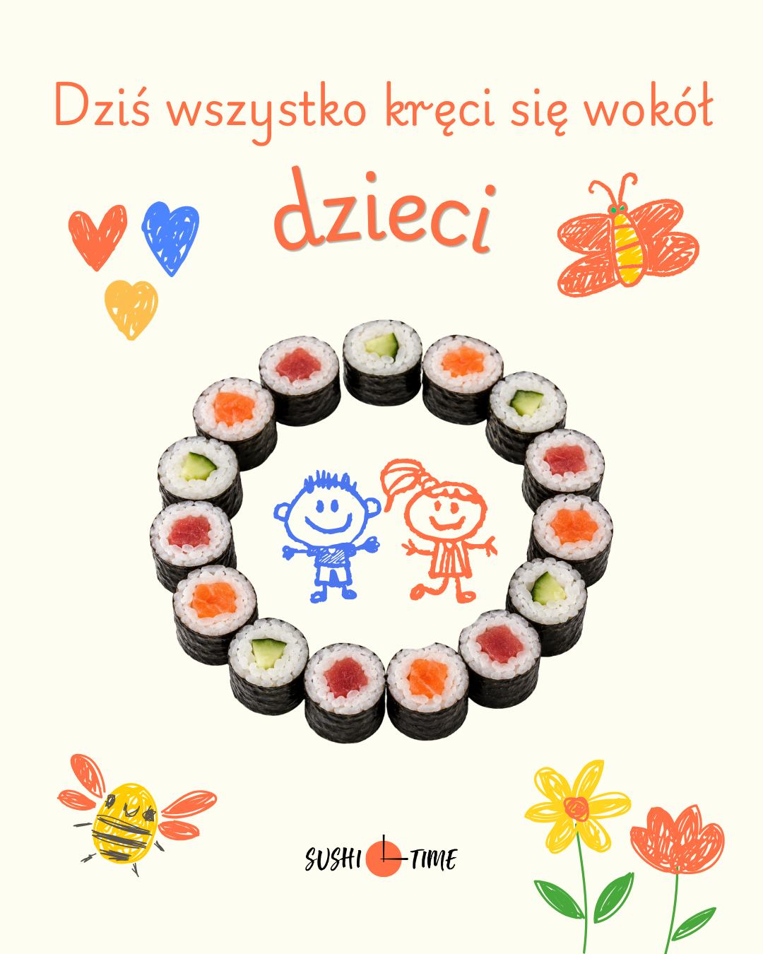 W Dzień Dziecka wszystko kręci się wokół dzieci, ich pomysłów, zachcianek, uśmiechów i nieustannego apetytu na odkrywanie świata! 🌈

Dlatego dziś stawiamy na małe przyjemności, wspólny czas i sushi, które znika ze stołu kawałek po kawałku 🍣